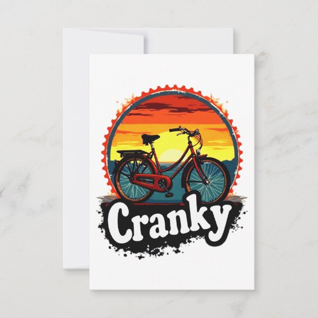 Cranky Sunset Bicycle Tee - Energize Your Ride (Framsida)