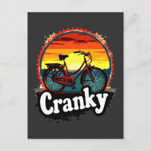 Cranky Sunset Bicycle Tee - Energize Your Ride Vykort