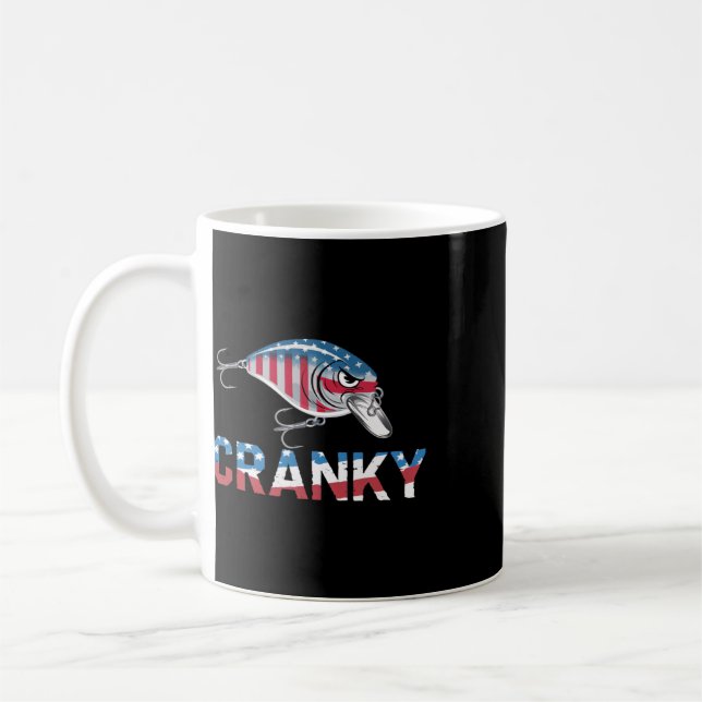 Cranky Usa Crankit Fiske Fars Dag  Kaffemugg (Vänster)