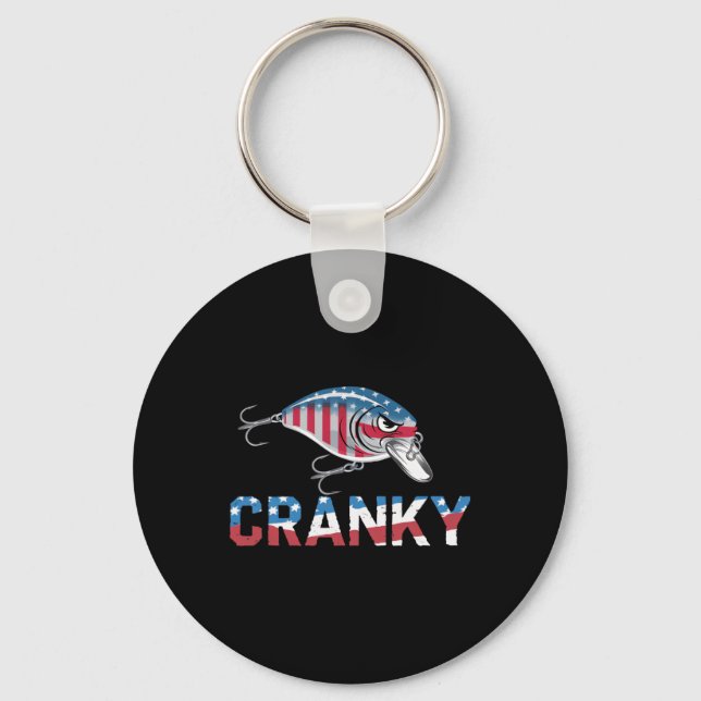 Cranky Usa Crankit Fiske Fars Dag  Nyckelring (Framsida)