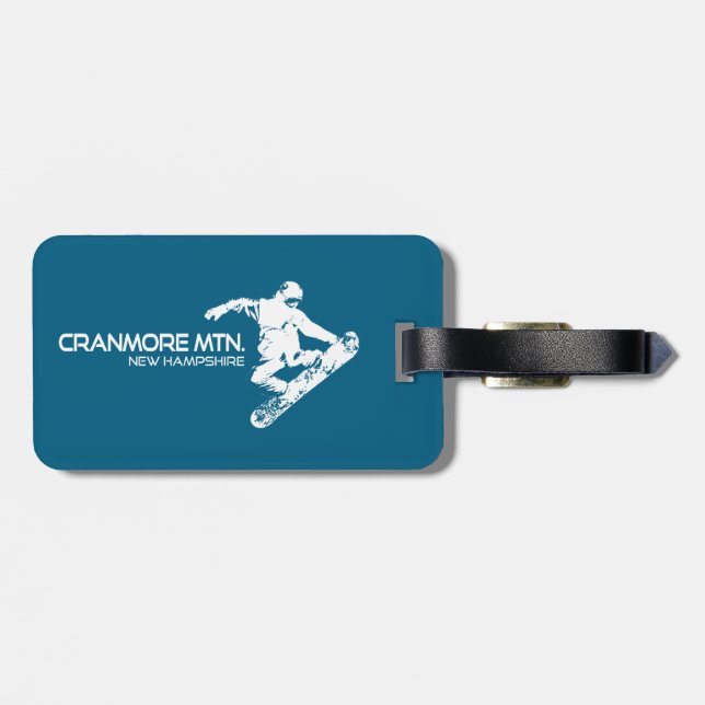 Cranmore Mountain Resort New Hampshire Snowboarder Bagagebricka (Baksida Vågrät)