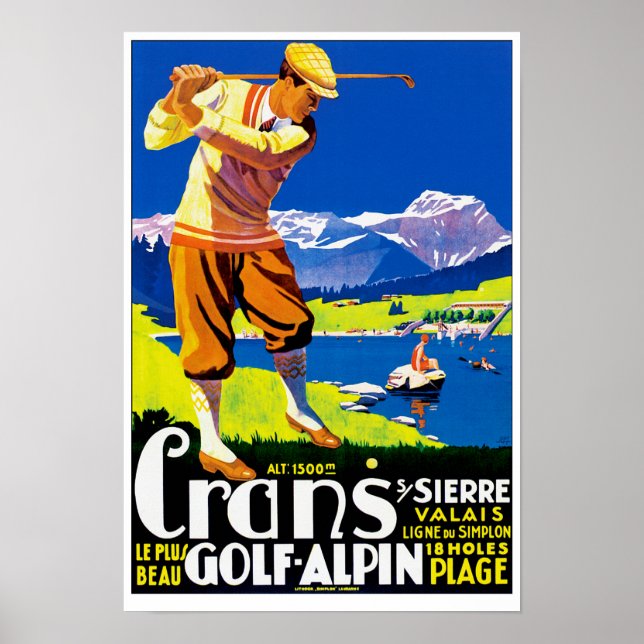 Crans Golf Alpin Poster (Framsidan)