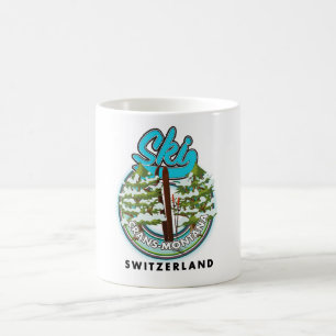 Crans-Montana Schweiz skidåkning Kaffemugg