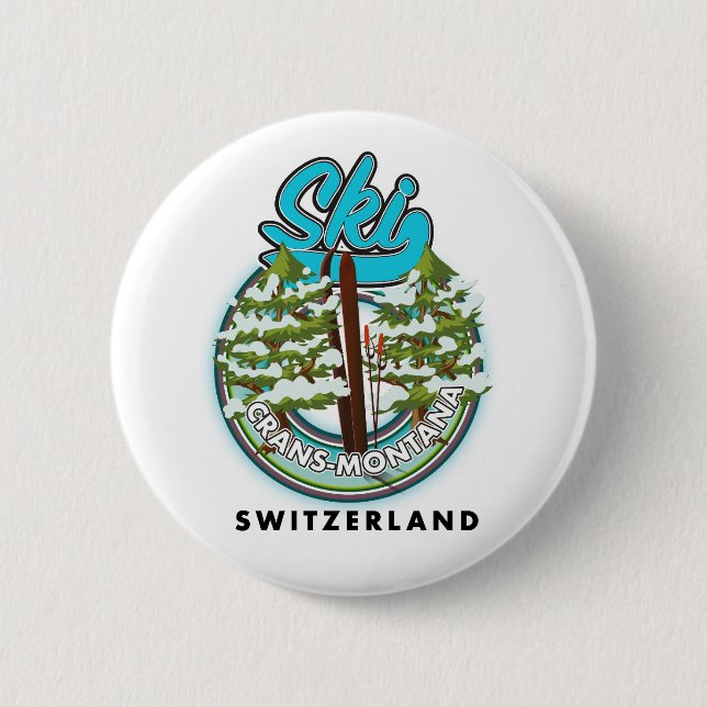Crans-Montana Schweiz skidåkning Knapp (Framsida)
