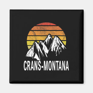 Crans-montana Swiss Alpernas Schweiz Ski Resort Sn Magnet