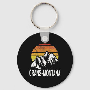 Crans-montana Swiss Alpernas Schweiz Ski Resort Sn Nyckelring
