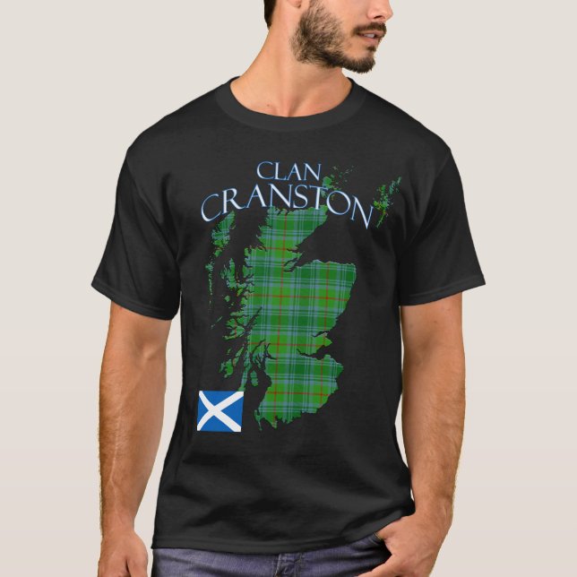 Cranston Scottish Klan Tartan Scotland T Shirt (Framsida)
