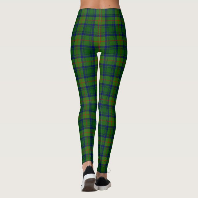Cranstoun tartan grön blå rutig leggings (Baksida)