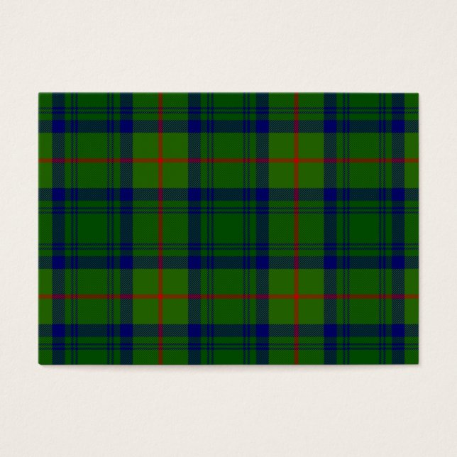 Cranstoun tartan grönt blue plaid visitkort (Framsidan)