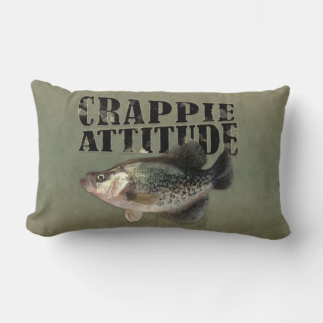 Crappie Attitude Fish Fishing Lumbarkudde (Framsida)