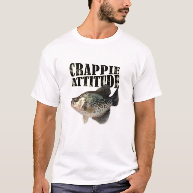 Crappie Attitude Fishing T Shirt (Framsida)