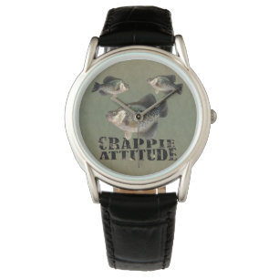 Crappie Attitude Funny Fishing Armbandsur
