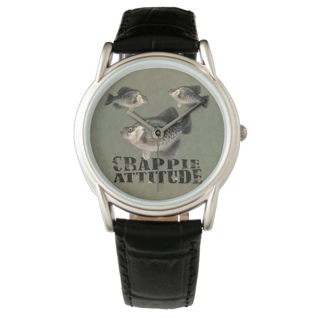Crappie Attitude Funny Fishing Armbandsur (Framsida)