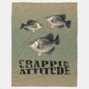 Crappie Attitude Funny Fishing Fleecefilt