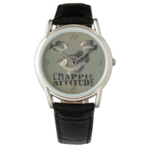 Crappie Attitude Funny Fishing Watch Armbandsur