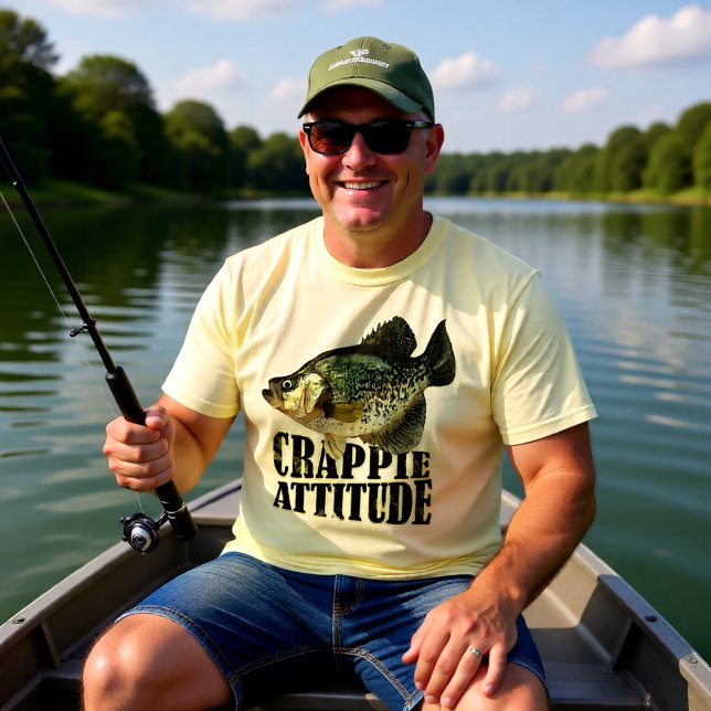 Crappie Attityd Fiske Humor Sjøliv Design T Shirt (Skapare uppladdad)
