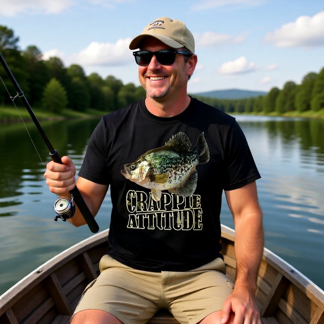 Crappie Attityd Fiske Humor Sjøliv Design T Shirt (Skapare uppladdad)