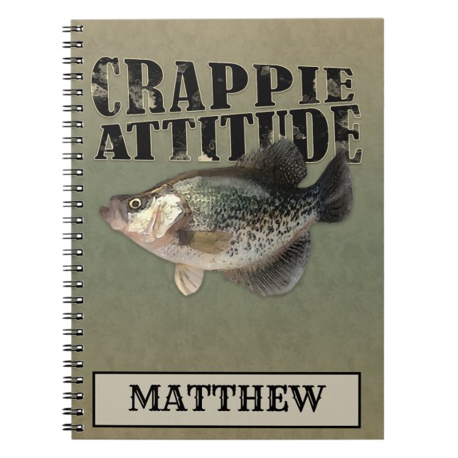 Crappie-attitydfiske Anteckningsbok (Framsidan)