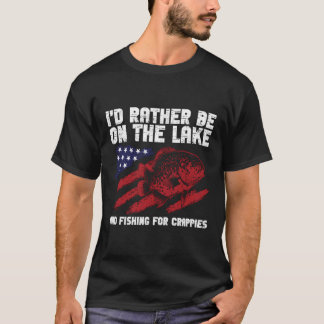 Crappie-fiskevattning för USA Patriotic Crappie F T Shirt