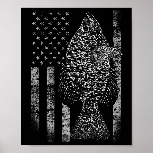Crappie Flagga - Crappie Fiske Flagga  Poster (Framsidan)