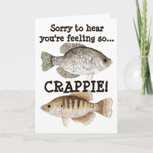 Crappie humous Get well Card Kort