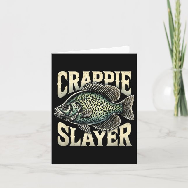 Crappie Sayer Fishing Enthusiast Gifts for Angler Kort (Framsida)