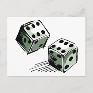 Craps Dice High Roller Gambling Vykort