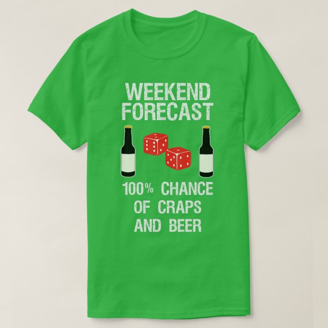 Craps Dice Shirt Funny Casino Gambling Helg för T (Design framsida)
