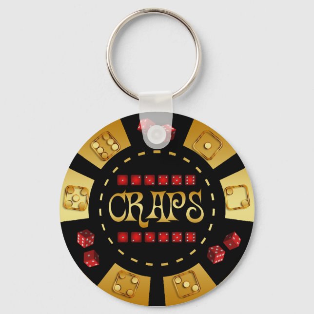 CRAPS GAMING CHIP NYCKELRING (Framsida)