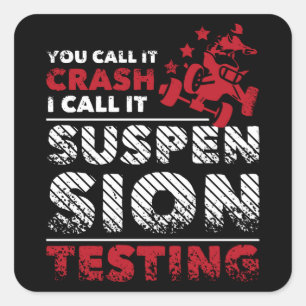 Crash ATV Quad Fyrkantigt Klistermärke