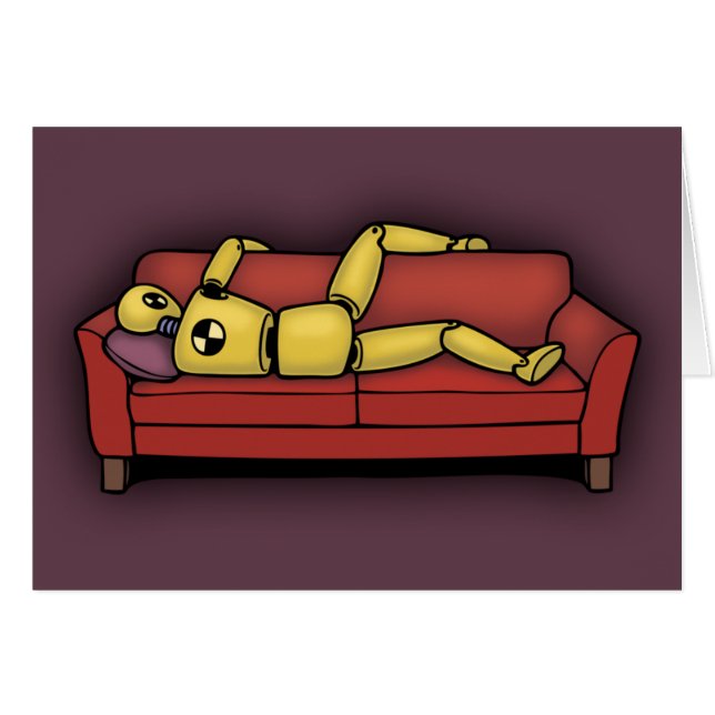 Crash Pad Dummy Hälsningskort (Framsidan Horizontal)