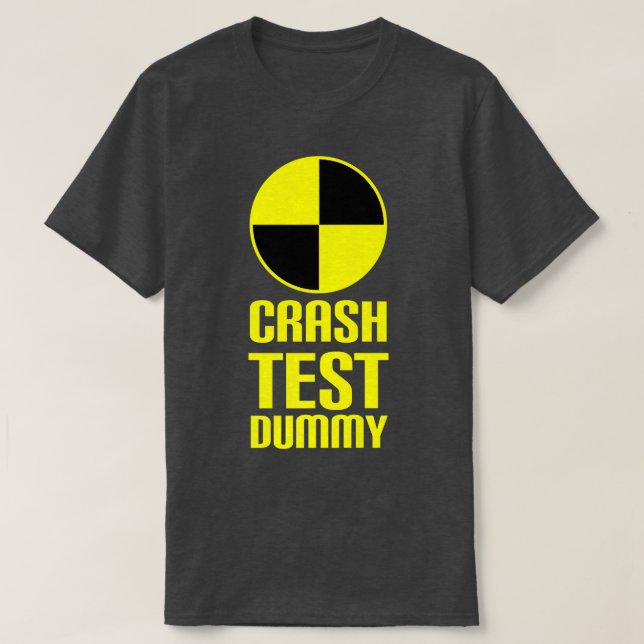 Crash Test Dummy Last Minute Costume Funny Hallowe T Shirt (Design framsida)