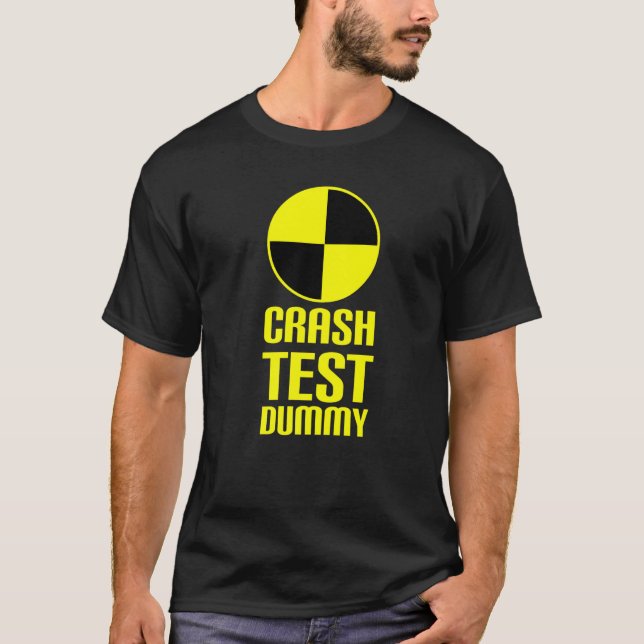 Crash Test Dummy Last Minute Costume Halloween T Shirt (Framsida)