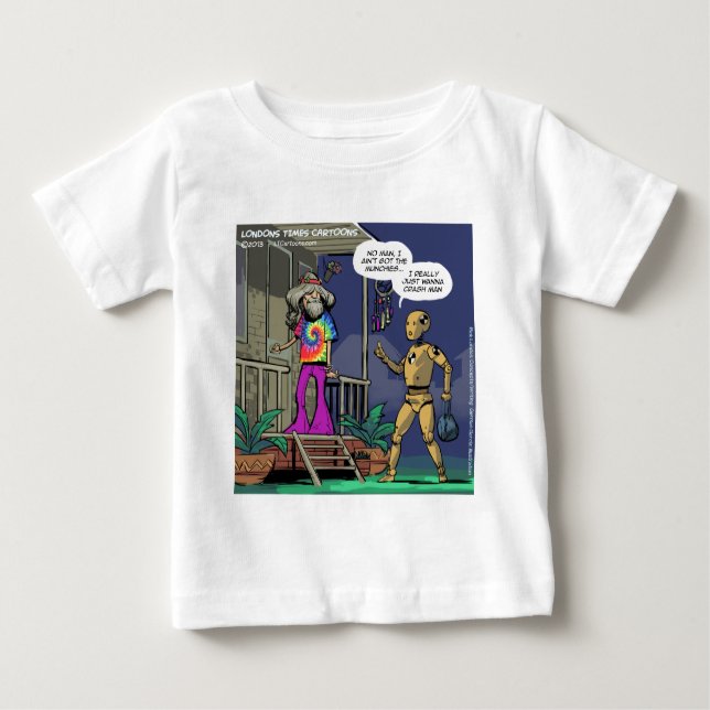 Crash Test Hippie Funny T-shirt (Framsida)
