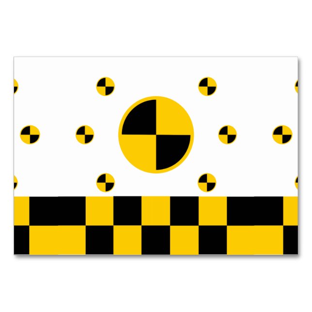 Crash Test Markers Bordsnummer (Framsidan)