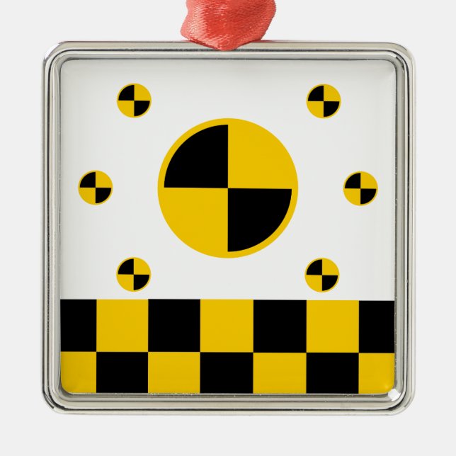 Crash Test Markers fet Stil Julgransprydnad Metall (Framsidan)