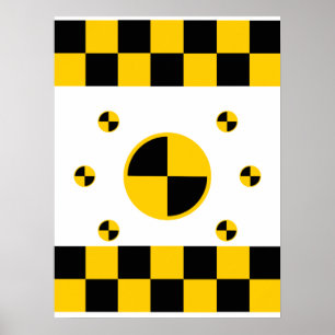 Crash Test Markers fet Stil Poster