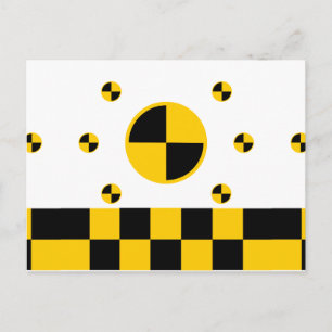 Crash Test Markers fet Stil Vykort