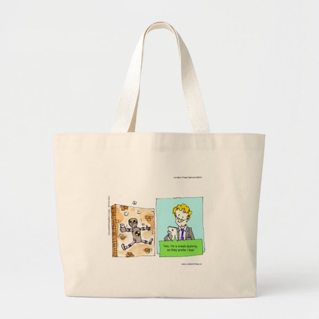 Crash Text Dummy Funny Jumbo Tygkasse (Framsidan)