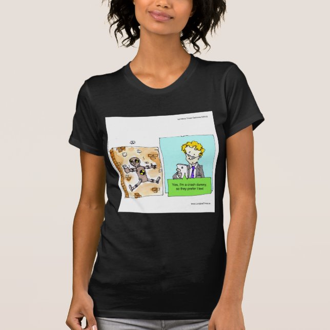 Crash Text Dummy Funny T Shirt (Framsida)
