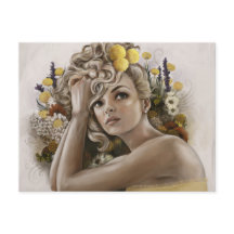 "Craspedia"-vykort för målning