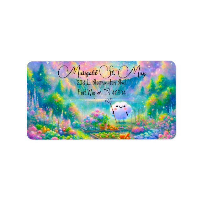 Crater Lake Cloud Gardening Adressetiketter (Framsidan)