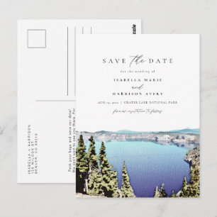CRATER LAKE Destination Spara datum Vykort
