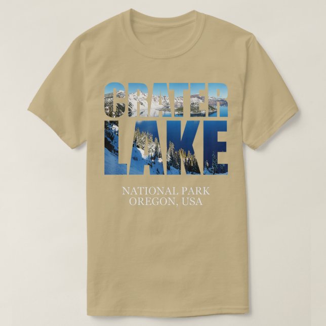 Crater Lake National Park  Oregon Hiking Camping G T Shirt (Design framsida)