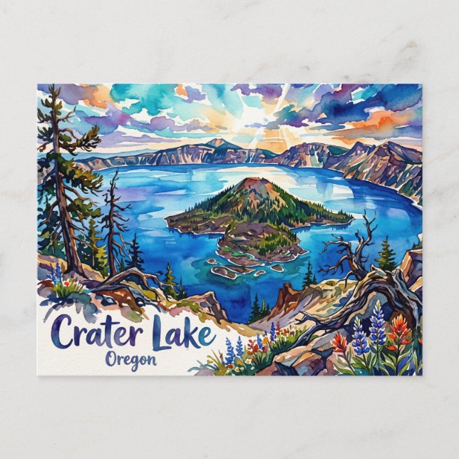 Crater Lake National Park USA Vykort (Framsida)