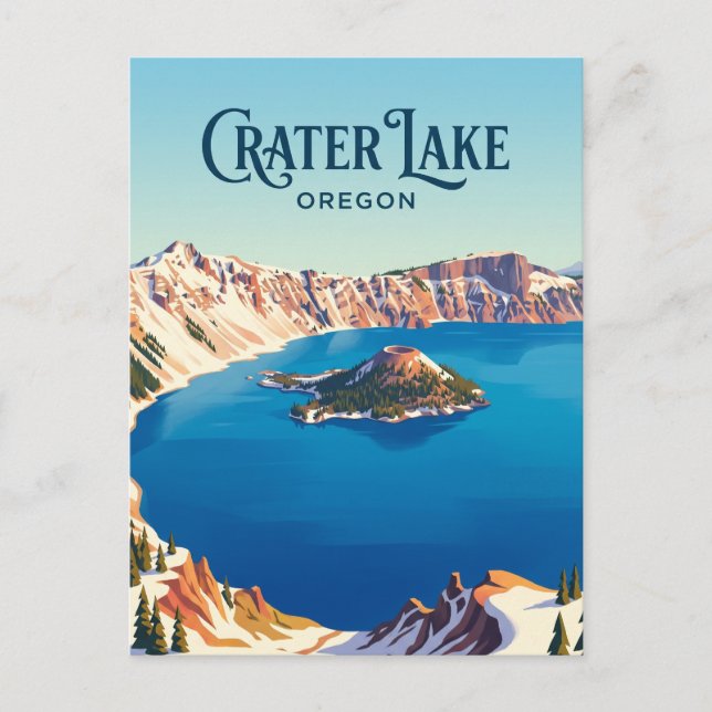 Crater Lake National Park USA Vykort (Framsida)