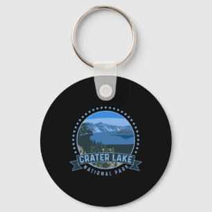 Crater Lake National Park -utomhus Camping Vandrin Nyckelring
