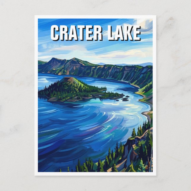 Crater Lake nationalpark Vykort (Framsida)
