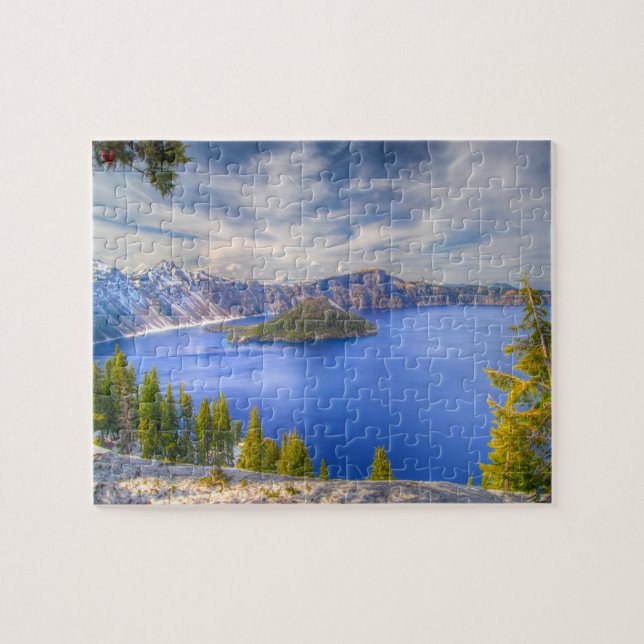 Crater Lake Oregon Pussel (Horisontell)