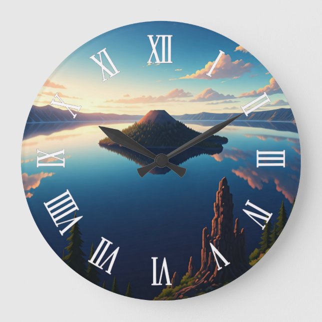 Crater Lake Oregon Stor Klocka (Framsida)